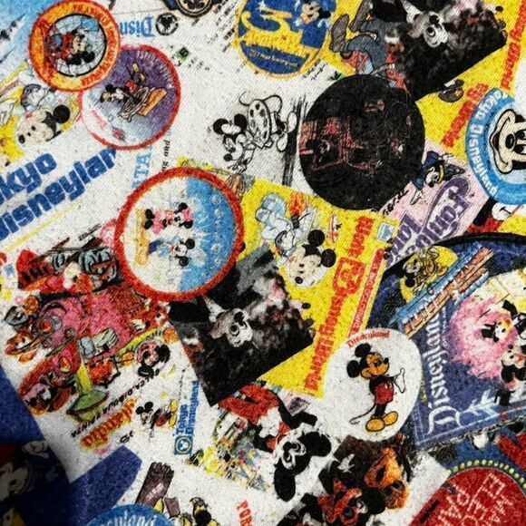 Disney Parks Collage Mickey Mouse Crewneck Kids XL - Picture 3 of 3